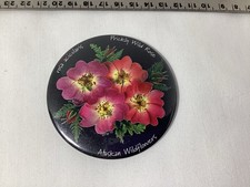 Pocket Mirror Alaskan Wildflowers Floral Design 3” Diameter