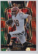 2025 Panini Select Premier Level Green & Red Shock Prizm Mike Gesicki #159 15em