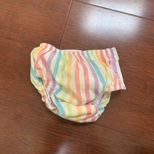 Green Sprouts Reusable Eco Snap Swim Diaper 18 months Pastel Stripes