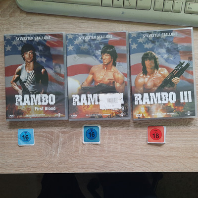 3 DVD--Rambo 1 + 2 + 3--Kinowelt--NEU/OVP