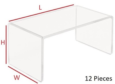 Tz Tagz New Clear Acrylic Riser Display Stands 9x6.0x5.5 Lot of 12