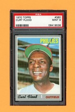 1970 TOPPS #360 CURT FLOOD PSA 9