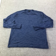 J Crew Sweater Mens Large Blue Long Sleeve Crewneck Pullover Lightweight Casual