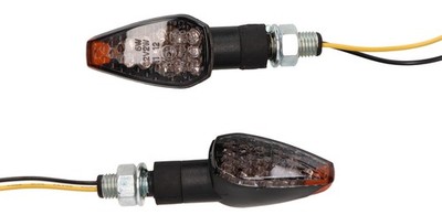 PROGRESS LINE LED-Blinkerset PEAK Dark'' 12V/2W M10 kurz schwarz''