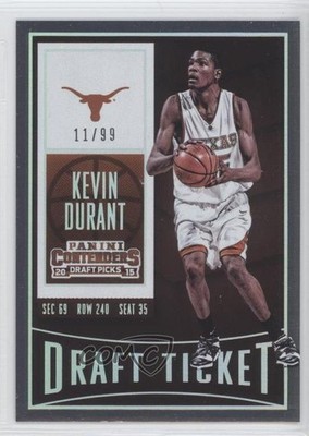 2015-16 Panini Contenders Draft Picks Draft Ticket 11/99 Kevin Durant #57 1j2