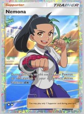 Pokemon TCG POCKET  Nemona Full Art / Menzi Full Art Trainer ( English )