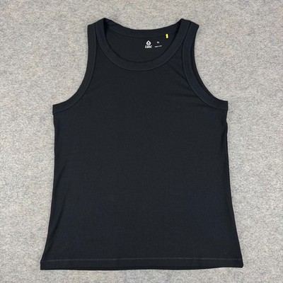 Tasc Performance Micro Luxe Rib Tank Top Modal Stretch Black Womens XL