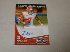 2021 Panini Chronicles Threads Draft Picks Green Autograph Auto Trey Ragas RC