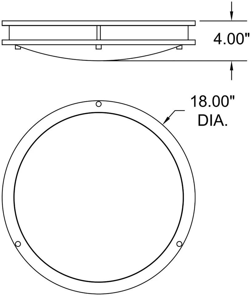 Access Lighting 20509LEDD Solero III 18"W LED tigela de montagem embutida - Bronze - Imagem 2 de 4