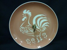 VINTAGE HARKERWARE SERVING PLATE ROOSTER 10