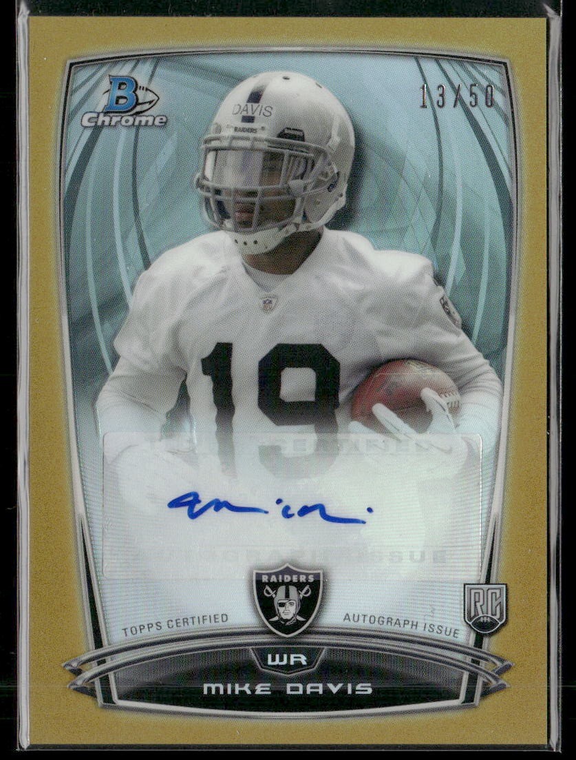 2014 Bowman Chrome #RCRA-MD Mike Davis Rookie Autographs Gold Refractor #/50