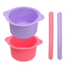 Silicone Wax Warmer Liners, 2-Pack Non-Stick Pot Pink  Purple