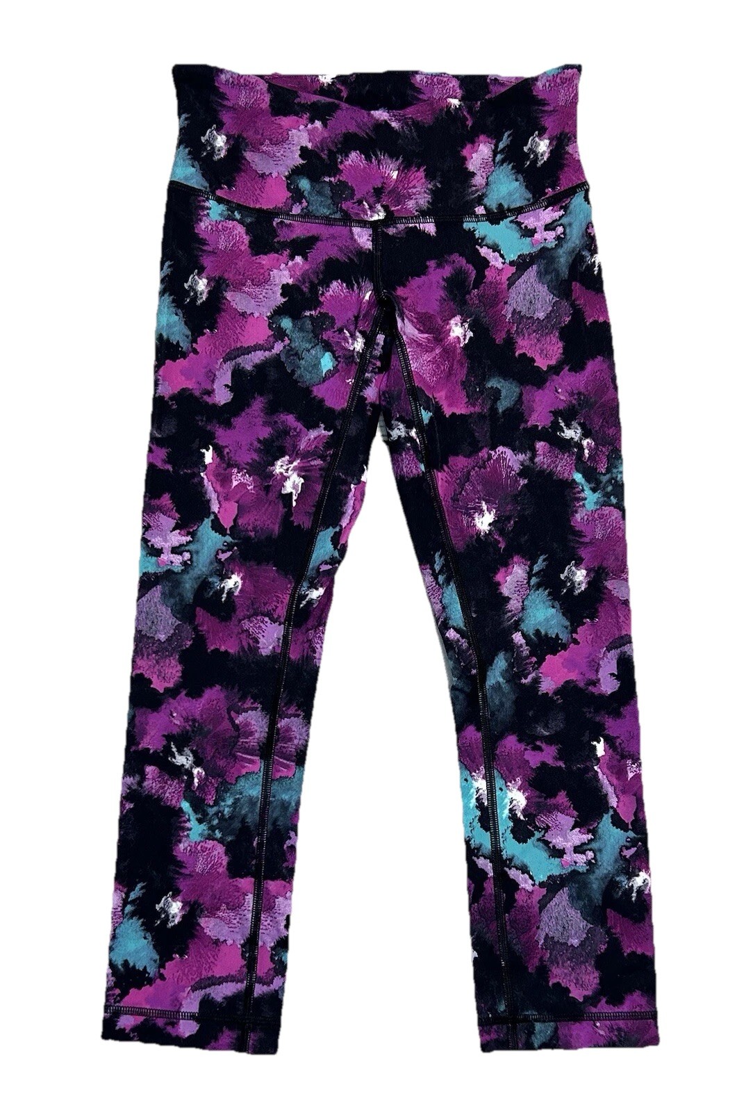 Lululemon Leggings Wunder Under Crop Women’s Size 4 Floral Print