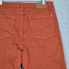 Judy Blue Women 31 Audrea Wide Leg High Waist Jeans Auburn Orange Stretch Full