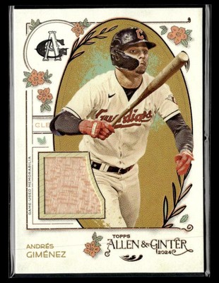2024 Topps Allen & Ginter #AGR-AG Andrés Giménez bat card Cleveland Guardians