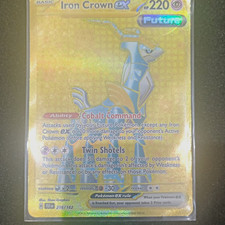 Pokémon TCG Iron Crown ex 216/162 Sv05 Temporal Forces Hyper Rare Holo EX