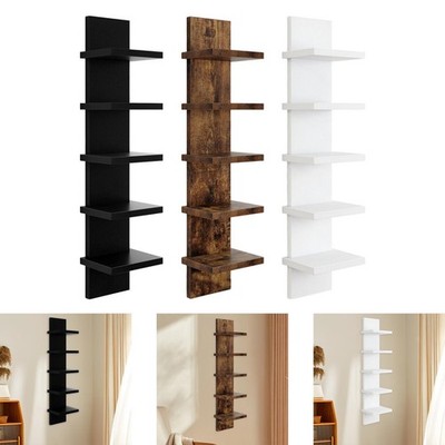 5-lagiges Wanddisplay-Organizer-Holz, Mehrzweck-Bücherregal für kleine Räume
