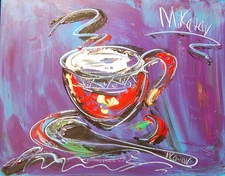 RED CUP    ABSTRACT ARTWORK DECO canvas painting  Original Oil Painting 5GG