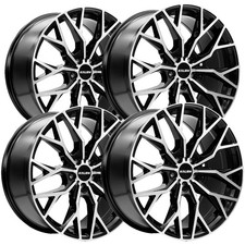 Set Of 4 Kalon 103 Inferno 17x7.5 5x115 40mm Blackmachined Wheels Rims