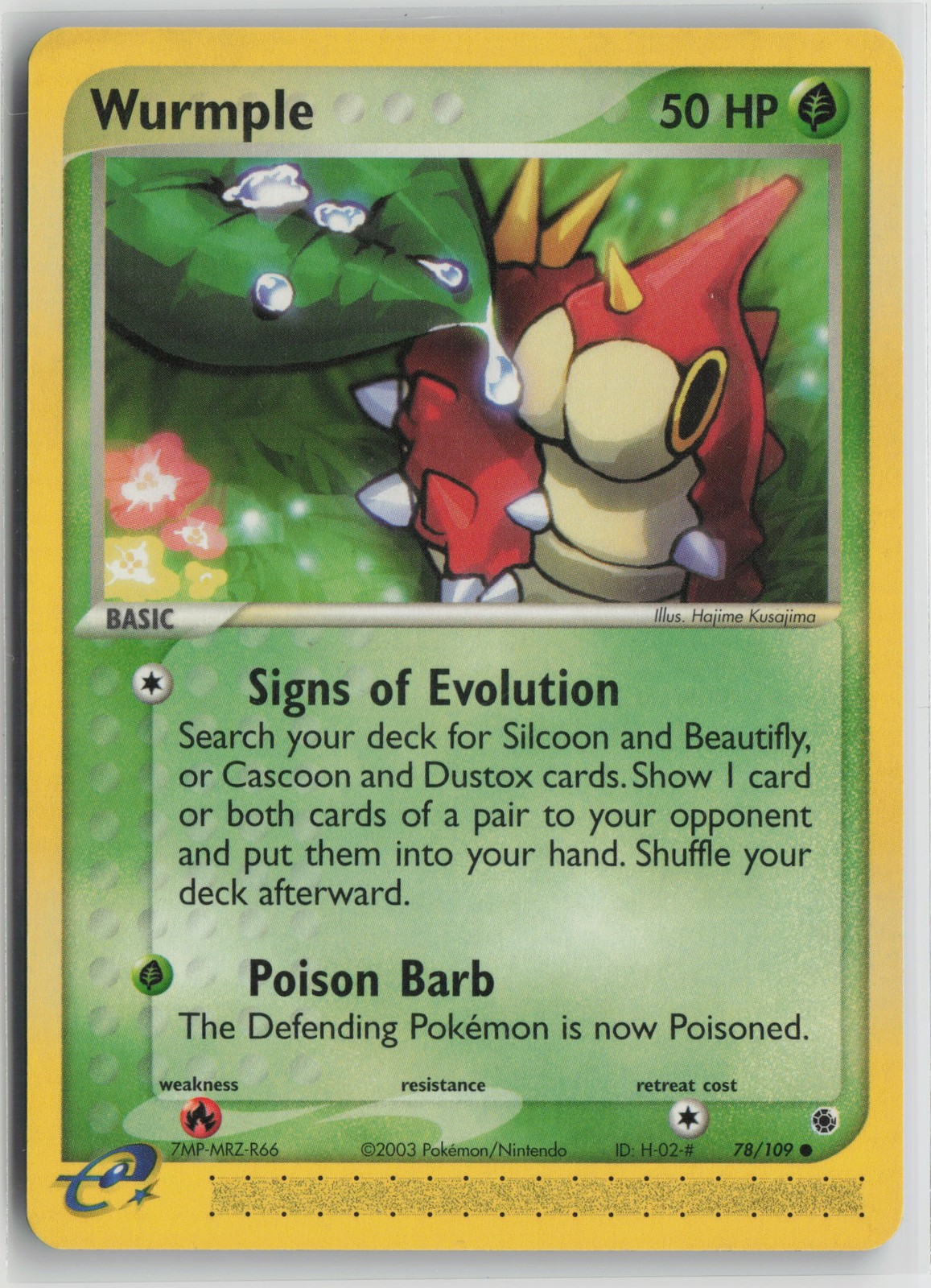 Wurmple Common Ruby and Sapphire 78/109 NM