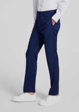 DKNY Men's Blue Black Microdot Stretch Modern-Fit Suit Pants Size 38W 29L