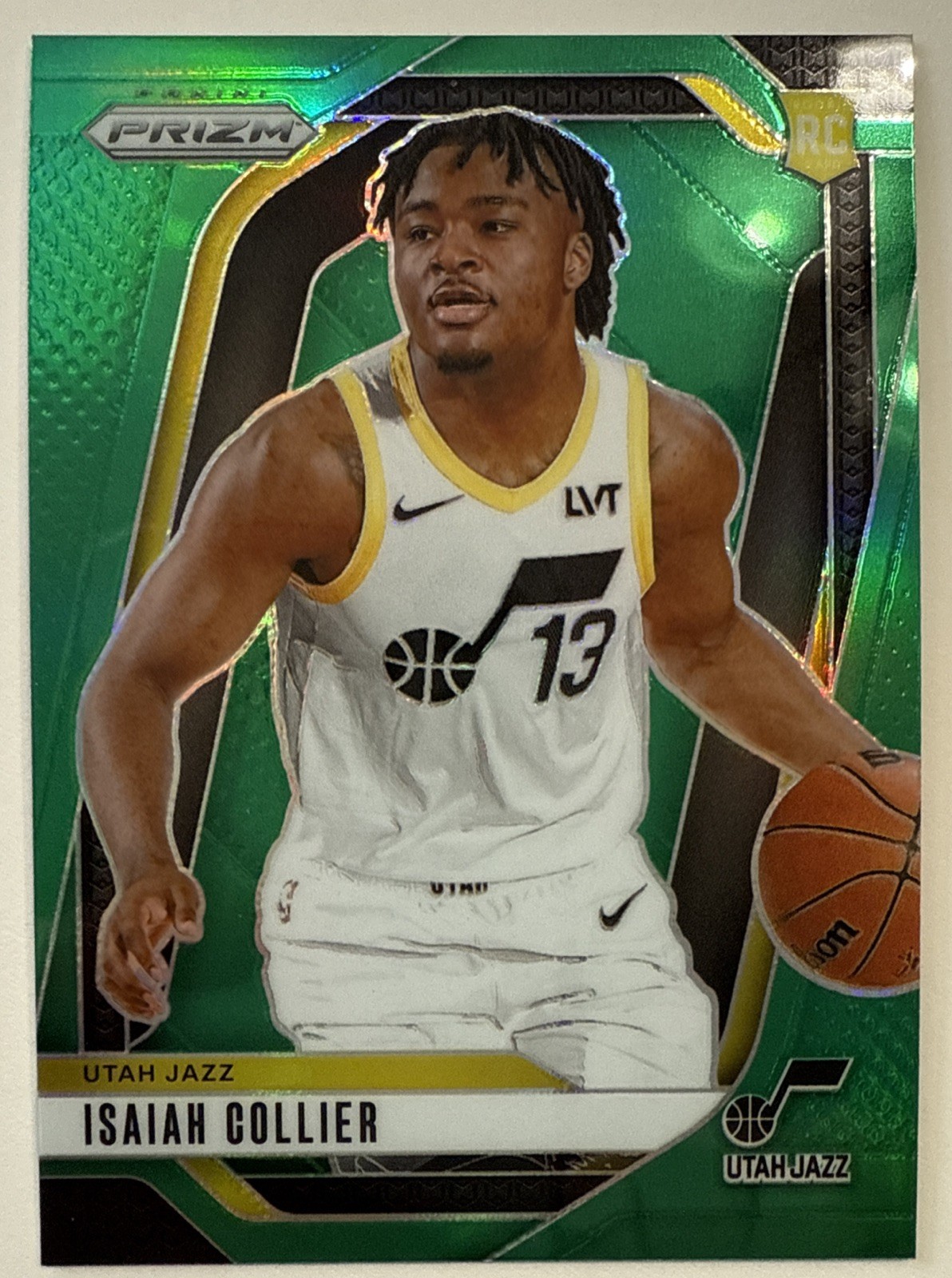 2024-25 Panini Prizm Green Prizm Isaiah Collier #227 (RC) Utah Jazz