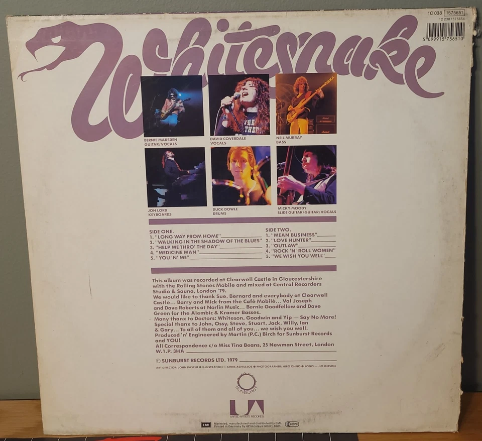 Whitesnake Lovehunter Original Inner Sleeve German Pressing Liberty Records LP - Image 3 of 4