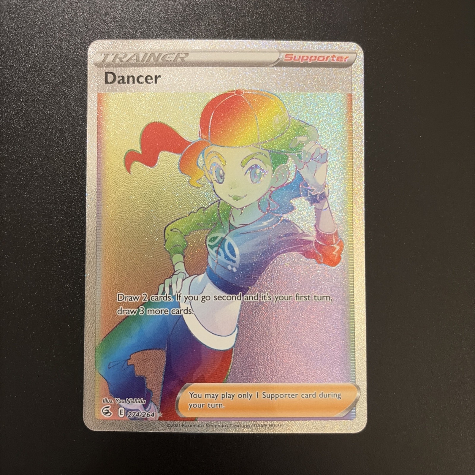 Dancer (Secret) 274/264 Swsh08: Fusion Strike Full Art Rainbow