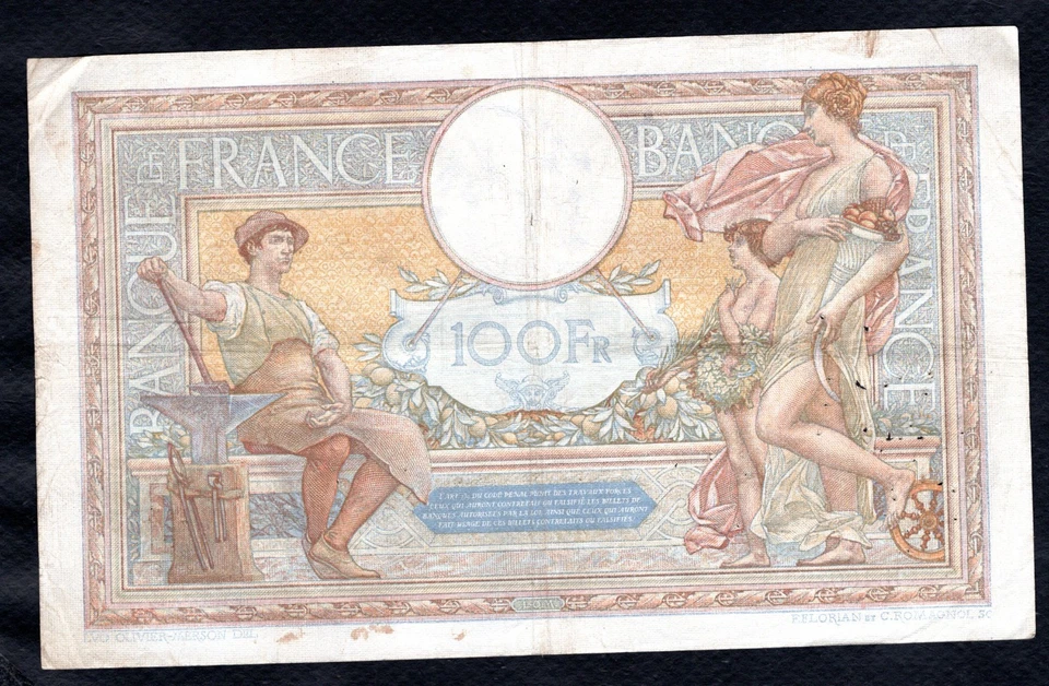 Un billet de 100 Francs Luc Olivier Merson 6.4.1933 Etat TB+ - Photo 2/2