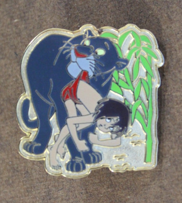 Walt Disney Trading Pin Jungle Book's Mogli and Bagheera-Excellent Condition