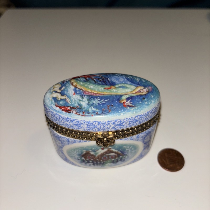 Limited Ed.#303 Snow Maiden Pavel Tikhomirov Fairytale Trinket Box MOTHERS DAY
