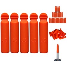 Lil Pecker Caulk Seal Saver Caps - Easy Removal  Bright Orange Design, 25 Count