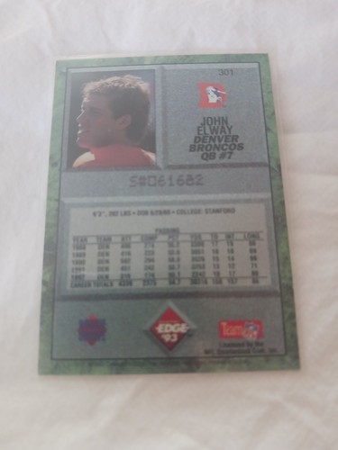 1993 Edge John Elway Auto - Picture 2 of 2