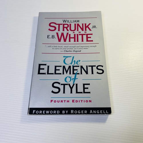 The Elements of Style 4th Fourth Edition 4E by William Strunk White