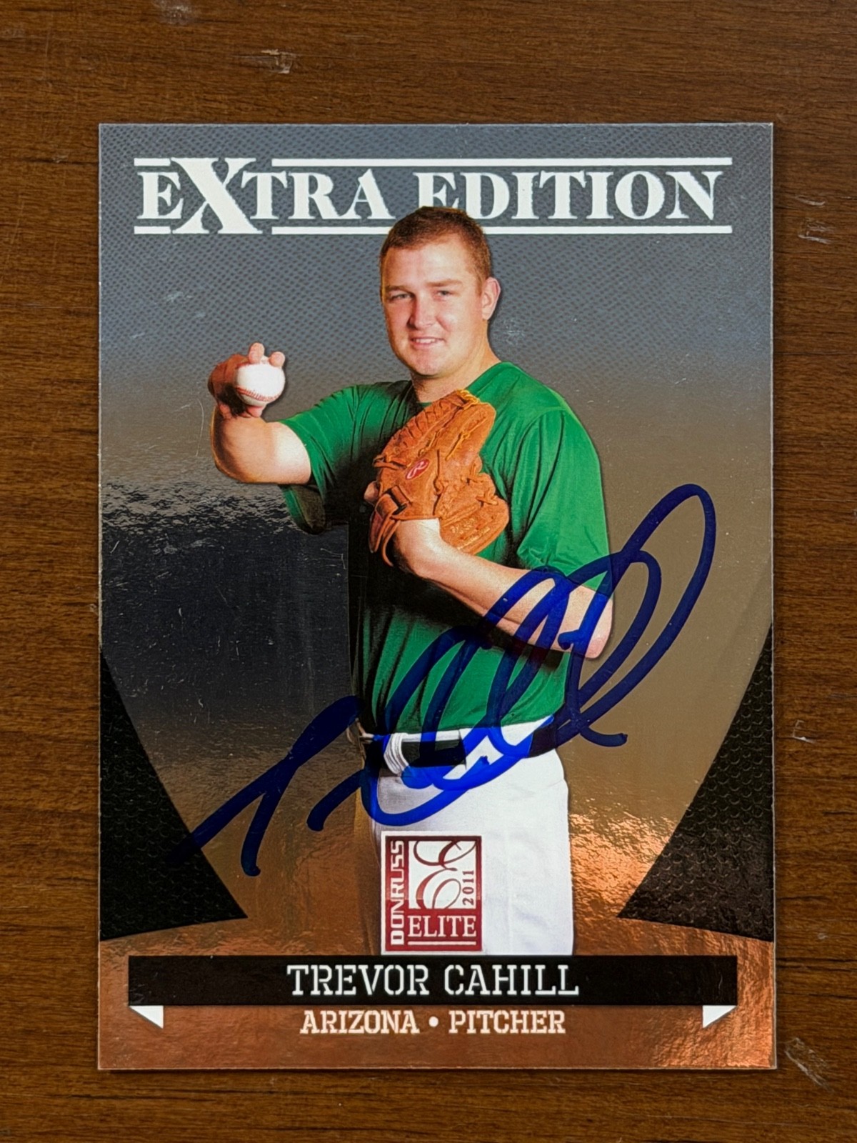 Signed 2011 Donruss Elite Extra Edition- Trevor Cahill