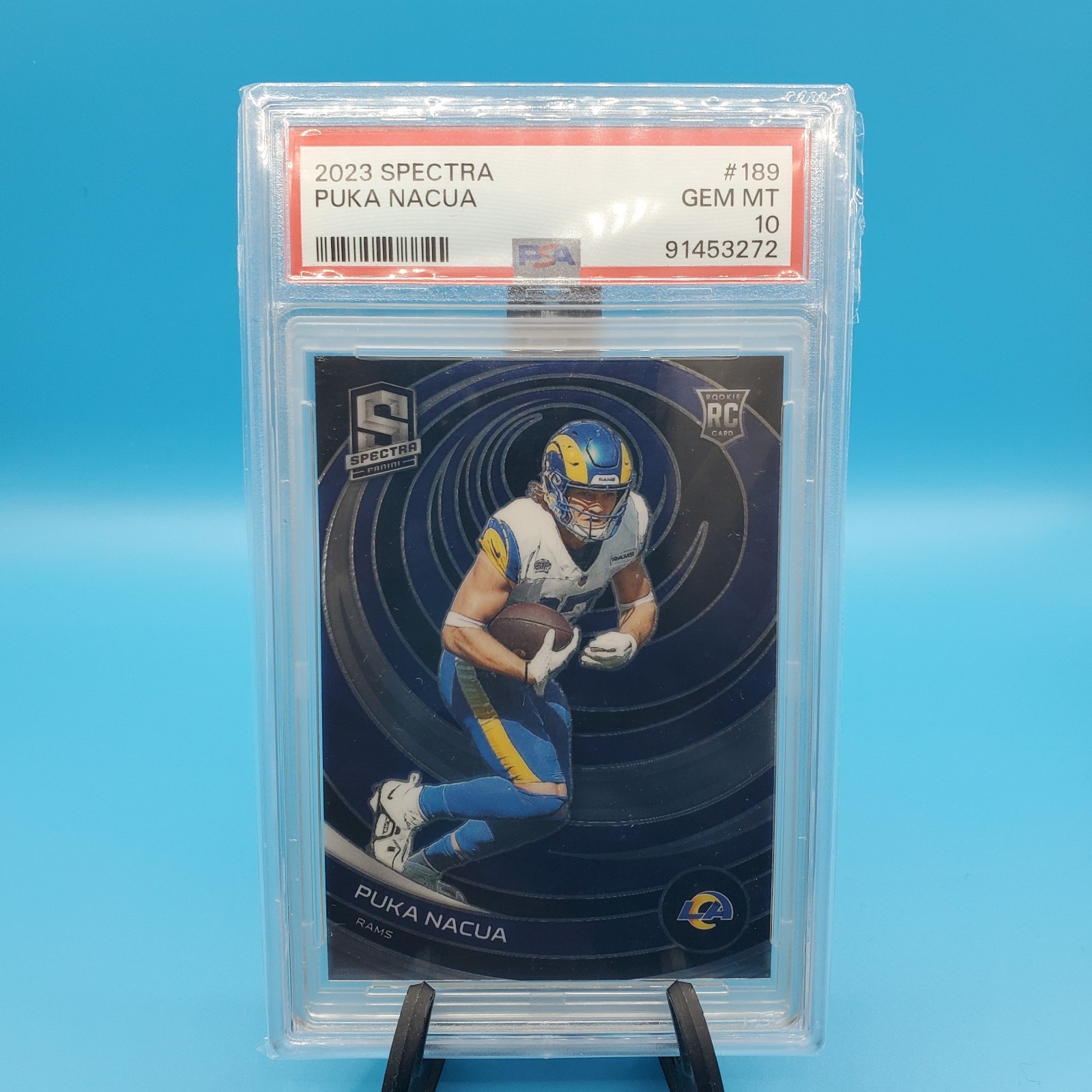 2023 Panini Spectra #189 Puka Nacua Rams RC Rookie PSA 10 GEM MINT