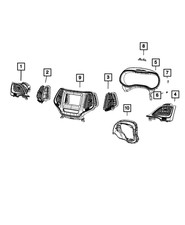 Genuine Mopar Air Conditioning & Heater Outlet 6CY291X9AC