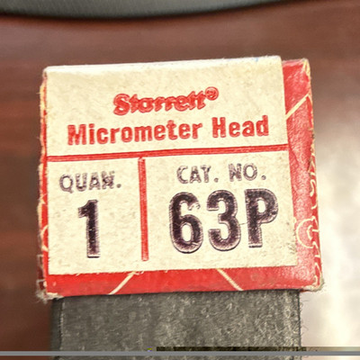 Starrett 63P Micrometer Head 0-2 in Mechanical 0.001 in Resolution