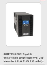 Tripp Lite Ups: 1500VA 120V SMART1500LCD