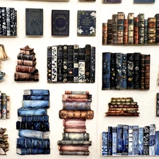 Antique Book Cardstock Stickers Junk Journaling Collage Scrapbooking