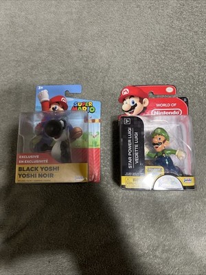 Super Mario BLACK YOSHI  +  Star Power Luigi Jakks Pacific Nintendo New