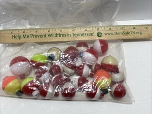 Vintage Fishing Bobber Floats While Bag Lot Preowned