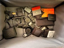 Camera & Photo Accessories Mixed Lot: Batteries, Charger, Lens Filters, Cage
