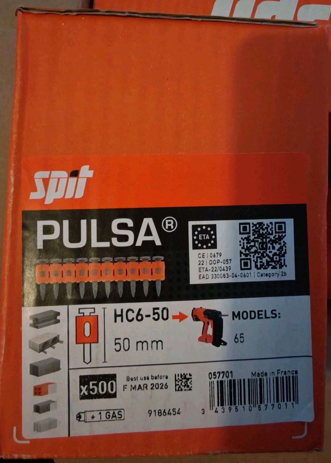 Spit Pulsa Nails 50mm WITHOUT GAS Nail Only
