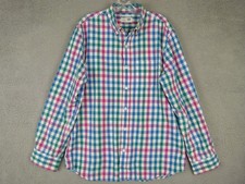 Old Navy Mens Large Multicolor Plaid Long Sleeve Classic Button-Up Shirt