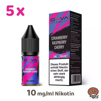 OXVA Overdosed STRAWBERRY RASPBERRY CHERRY 10mg/ml Nikotin, 50/50 Liquid 5x 10ml