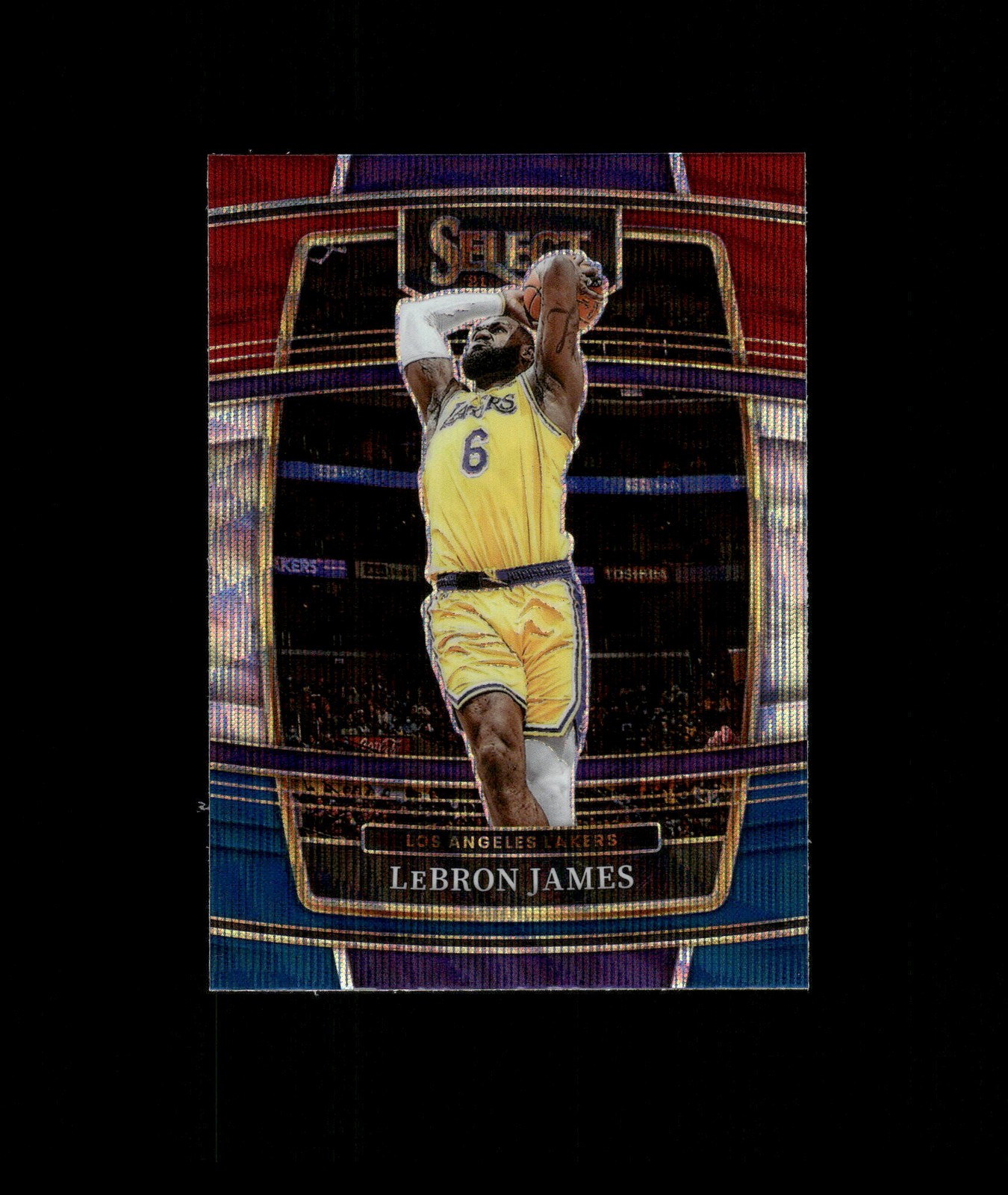 LeBron James - 2021-22 Panini Select #100 Tri-Color Prizms