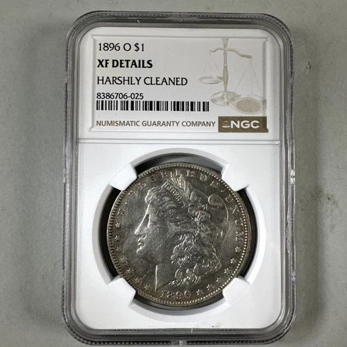 1896 O Morgan Silver Dollar $1 NGC XF Details
