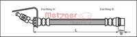 Metzger Bremsschlauch FüR Renault Master Ii Kasten 2.5 Dci 120 Opel Movano