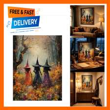 5D Diamond Painting Kits for Adults Halloween Witch Full Drill Round Rhinestones